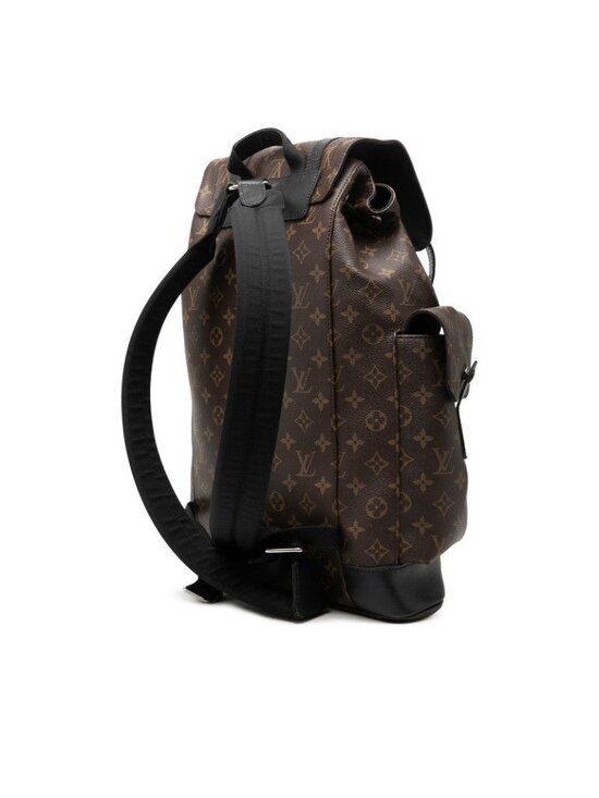 Louis Vuitton Monogram Macassar Christopher PM Backpack Brown Noir Black Leather main image 6